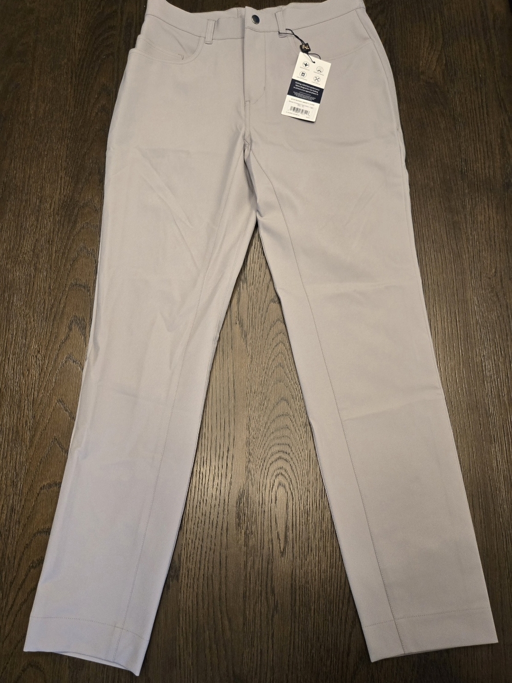 State And Liberty Men's Athletic Fit Tech Chino Pants in Light Gray Size 32